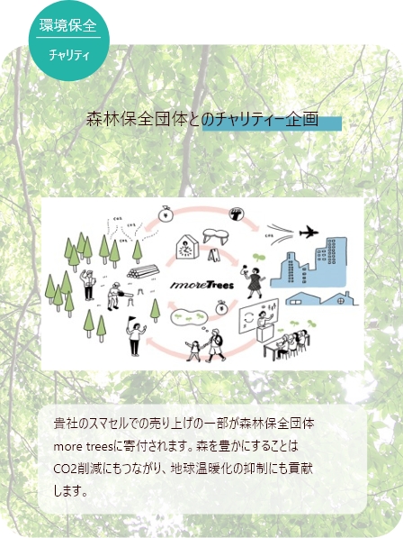 森林保全団体とのチャリティー企画